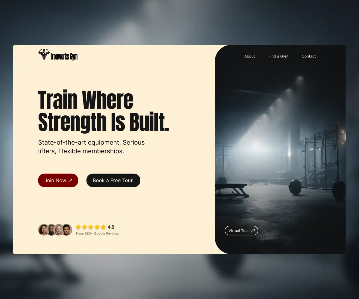 IronWorks homepage redesign