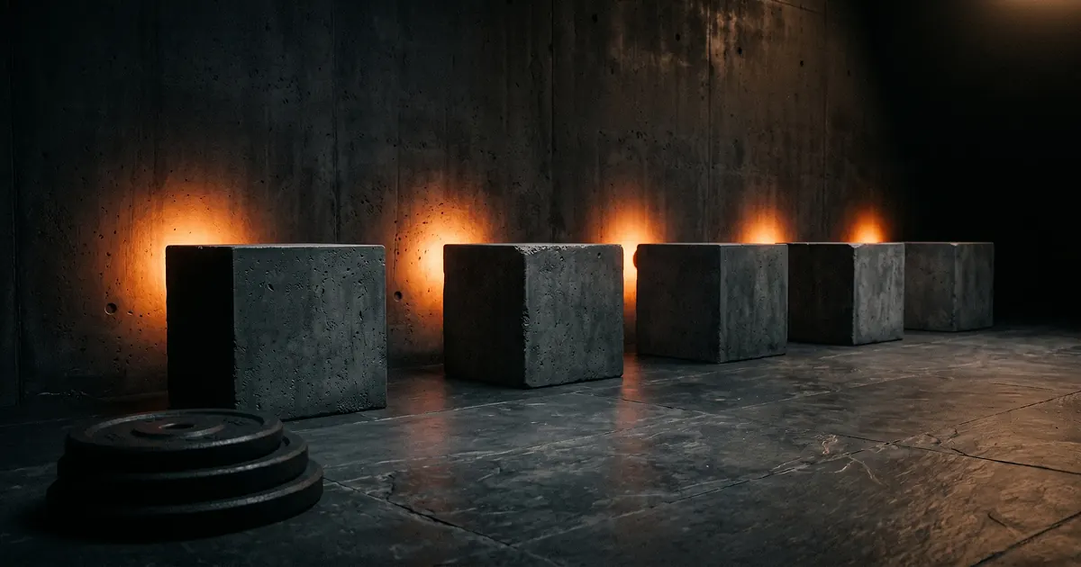 A gym and studio owner reviewing their website's on-page SEO signals on a laptop, dark architectural background